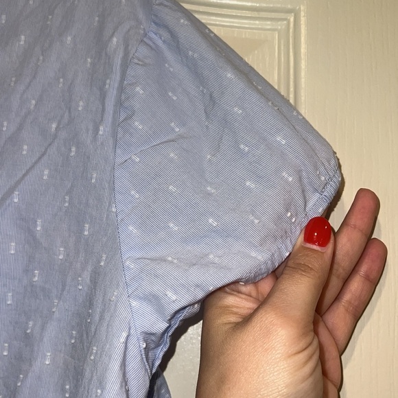 Blue & Lace Swiss-Dot Top - Picture 5 of 5